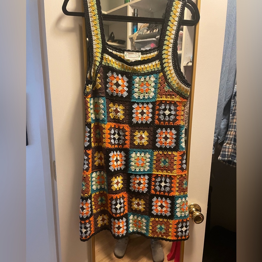 Fun Crochet Mini Dress